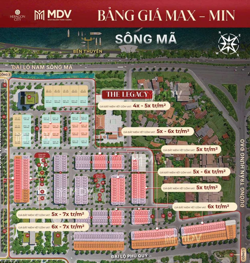Bảng giá Heragon City Nam Ngạn