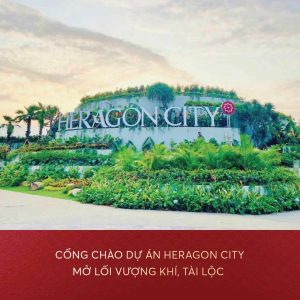Cổng chào Heragon City Nam Ngạn đã hoàn thiện